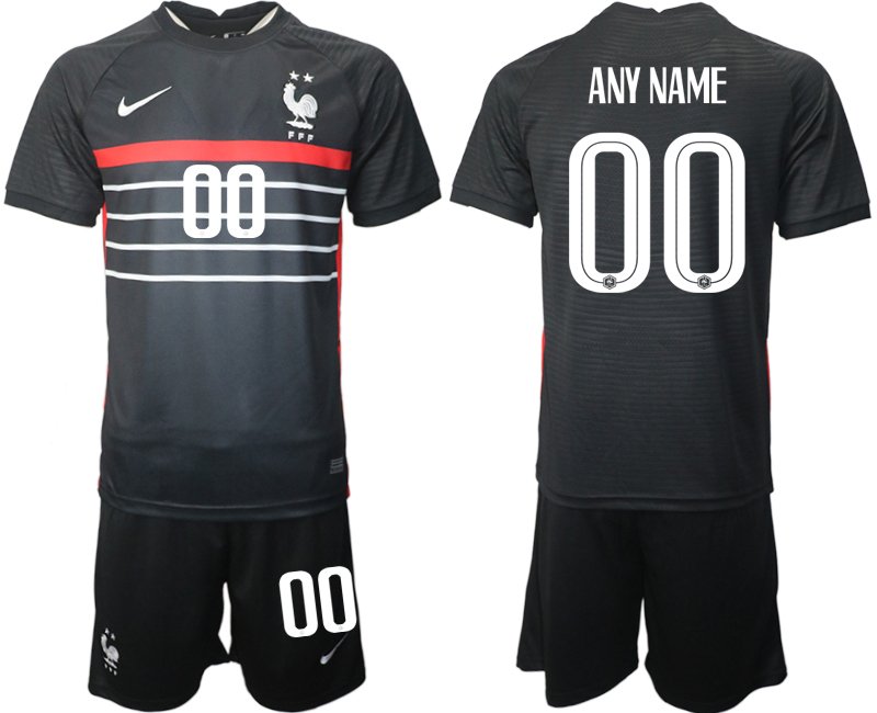 Men's France Custom Black 2022 FIFA World Cup Home Soccer Jersey Suit Men's France Custom Black 2022 FIFA World Cup Home Soccer Jersey Suit