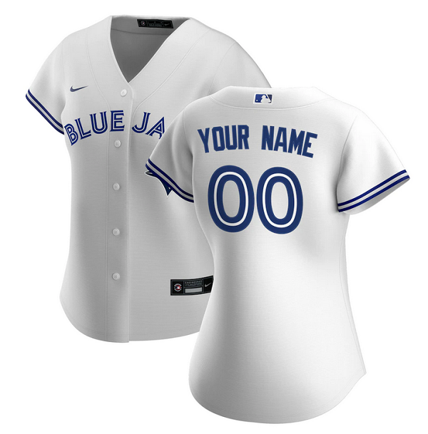 Women's Toronto Blue Jays Active Player Custom White Stitched Jersey(Run Small)