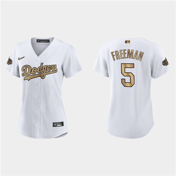Women's Los Angeles Dodgers #5 Freddie Freeman 2022 All-Star White Stitched Baseball Jersey(Run Small) Women's Los Angeles Dodgers #5 Freddie Freeman 2022 All-Star White Stitched Baseball Jersey(Run Small)
