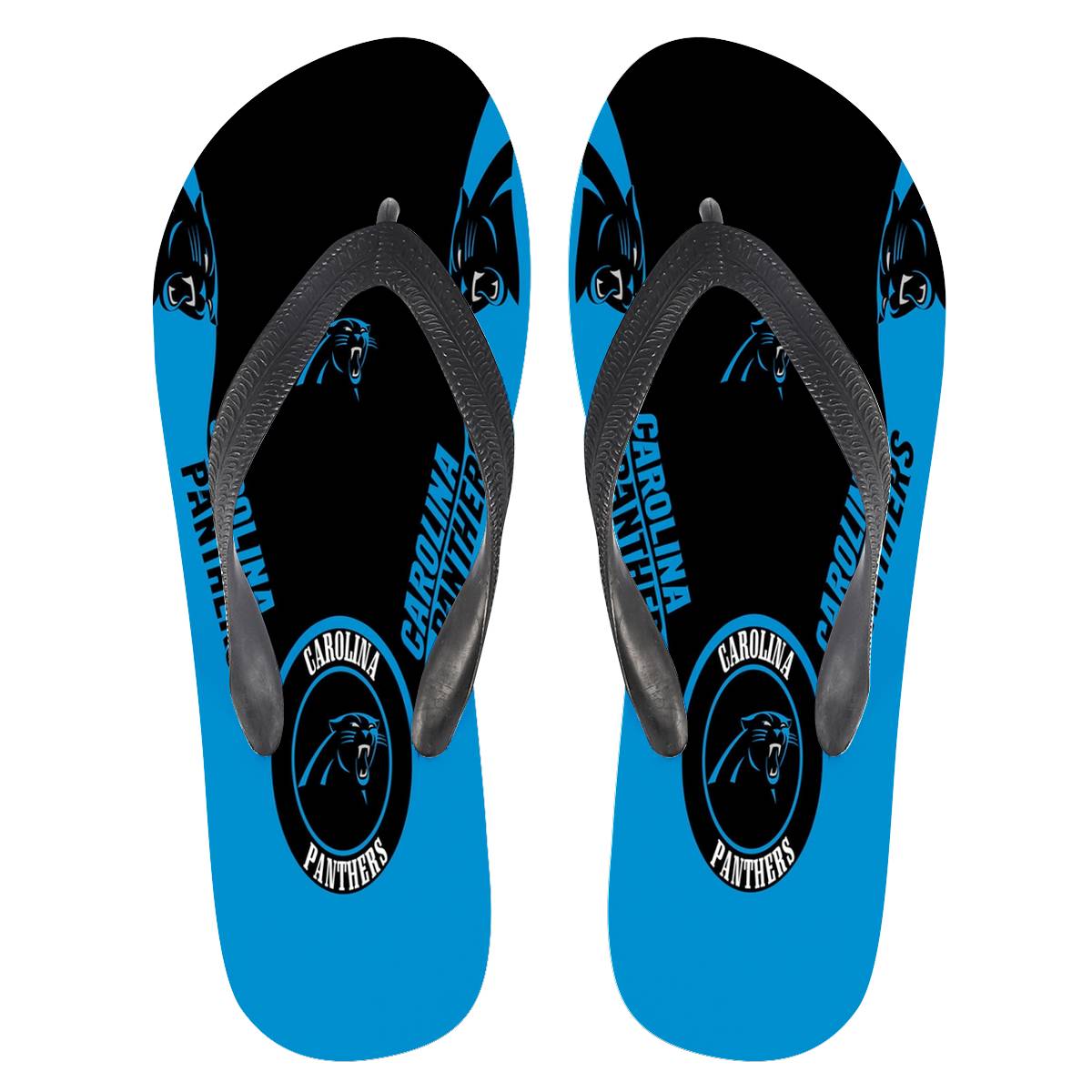 All Sizes Carolina Panthers Flip Flops 001 All Sizes Carolina Panthers Flip Flops 001