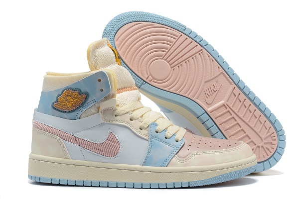 Women's Running Weapon Air Jordan 1 Cream/Pink Shoes 0165 Women's Running Weapon Air Jordan 1 Cream/Pink Shoes 0165