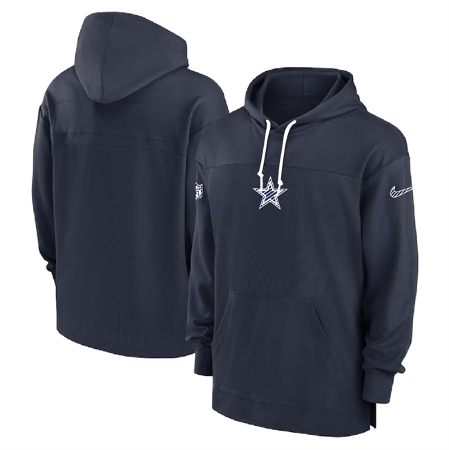 Men's Dallas Cowboys Navy Performance Pullover Hoodie Men's Dallas Cowboys Navy Performance Pullover Hoodie