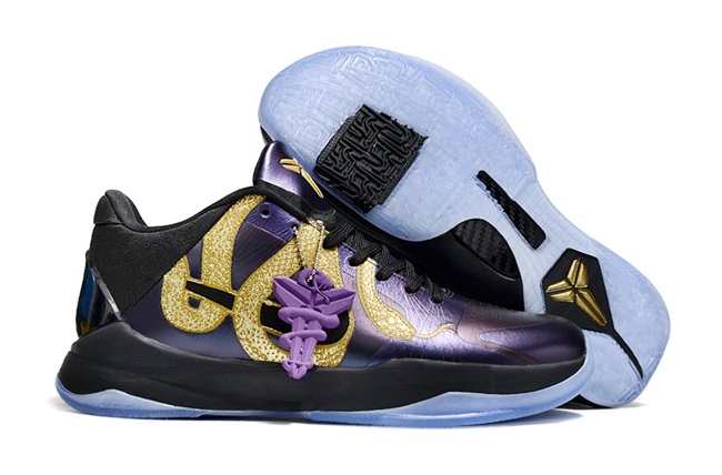 Men's Running Weapon Kobe 5 Eggplant 'Year of the Mamba' Shoes 004