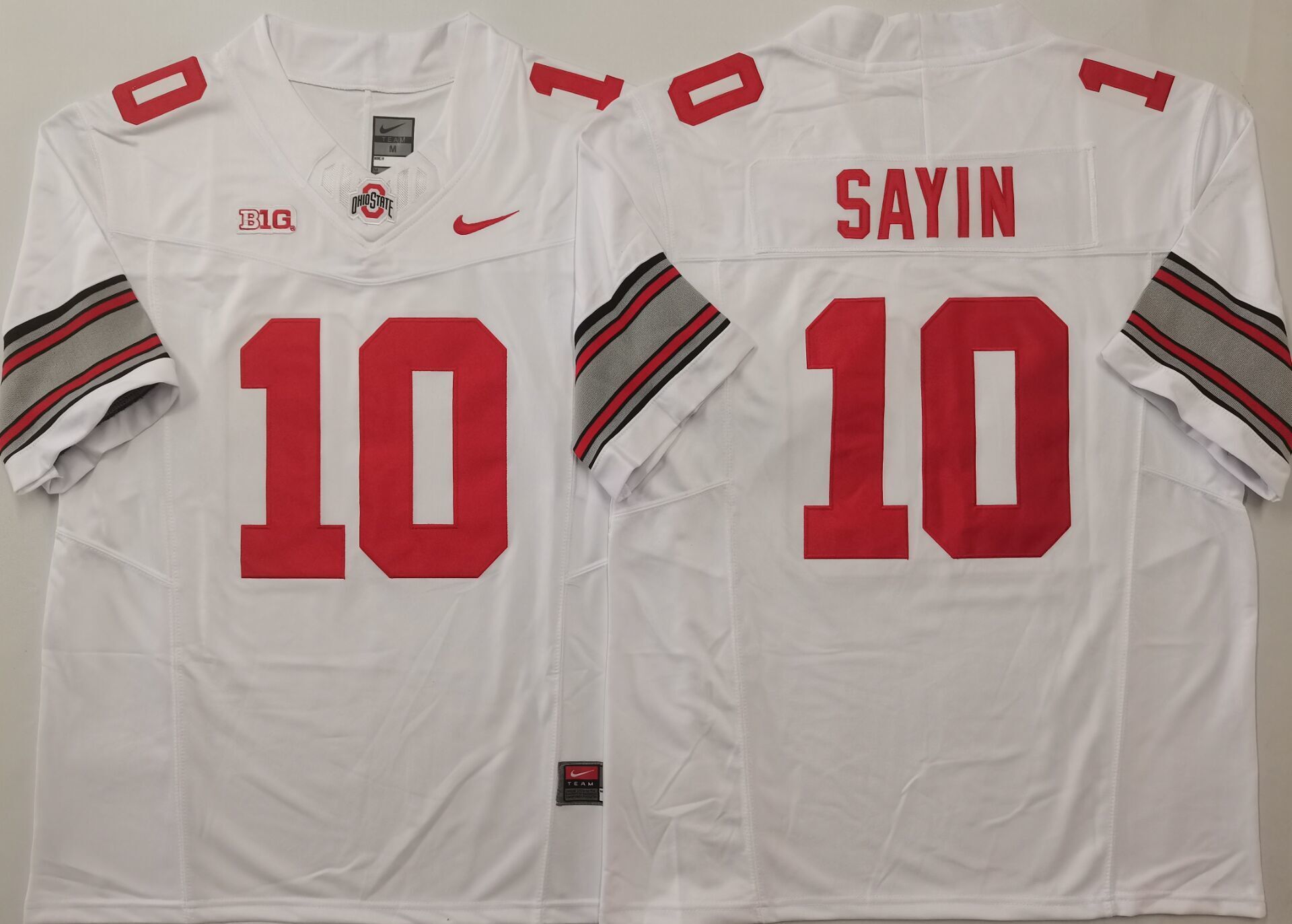 Men's Ohio State Buckeyes #10 Julian Sayin White F.U.S.E. Limited Stitched Jersey