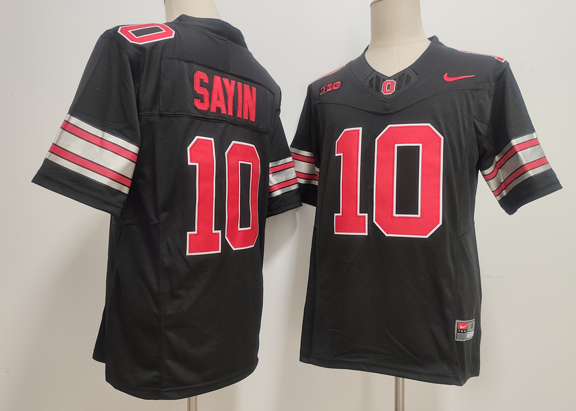 Men's Ohio State Buckeyes #10 Julian Sayin Black F.U.S.E. Limited Stitched Jersey