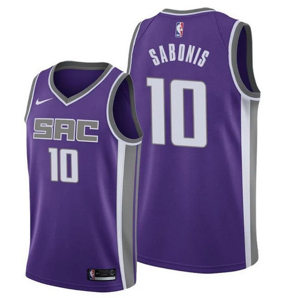 Men's Sacramento Kings #10 Domantas Sabonis 2022 Purple Icon Edition Stitched Basketball Jersey Men's Sacramento Kings #10 Domantas Sabonis 2022 Purple Icon Edition Stitched Basketball Jersey