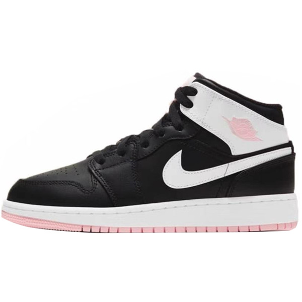 Youth Running Weapon Air Jordan 1 White/Black Shoes 0044