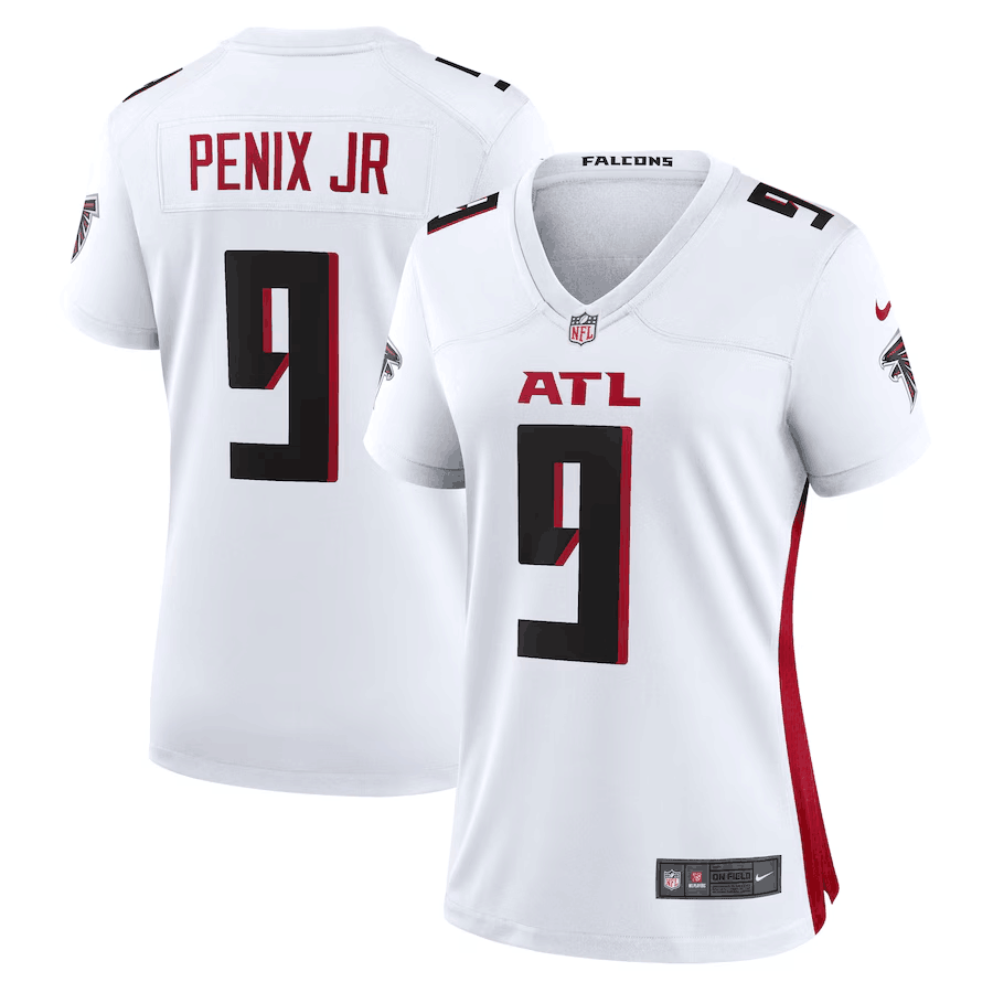 Women's Atlanta Falcons #9 Michael Penix Jr White Stitched Jersey(Run Small)