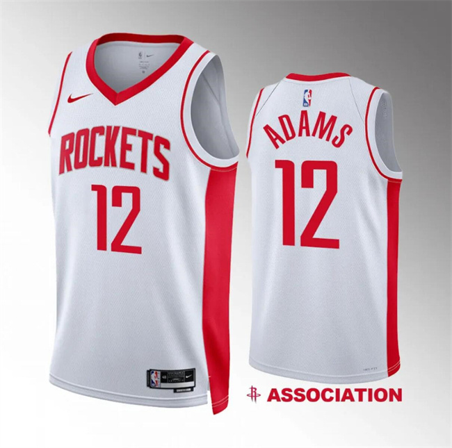 Men's Houston Rockets #12 Steven Adams White Association Edition Stitched Jersey Men's Houston Rockets #12 Steven Adams White Association Edition Stitched Jersey