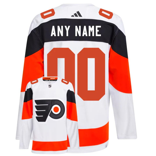 Men's Philadelphia Flyers Custom White 2024 Stadium Series Stitched Jersey Men's Philadelphia Flyers Custom White 2024 Stadium Series Stitched Jersey