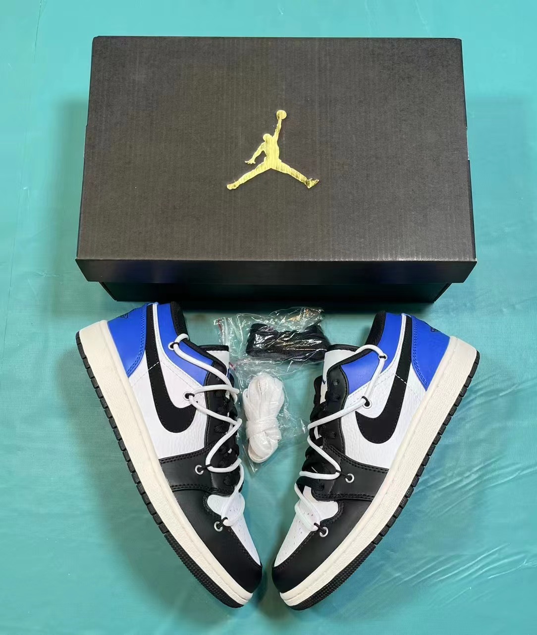 Men's Running Weapon Air Jordan 1 Low Blue/White/Black Shoes 154 Men's Running Weapon Air Jordan 1 Low Blue/White/Black Shoes 154