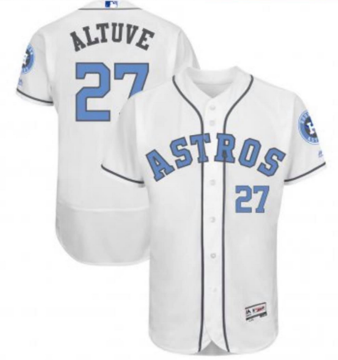 Men's Houston Astros Customized White Blue Flex Base Stitched Baseball Jersey Men's Houston Astros Customized White Blue Flex Base Stitched Baseball Jersey