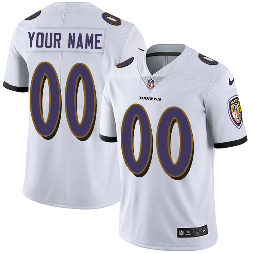 Youth Baltimore Ravens ACTIVE PLAYER Custom White Vapor Untouchable Limited Stitched Jersey Youth Baltimore Ravens ACTIVE PLAYER Custom White Vapor Untouchable Limited Stitched Jersey