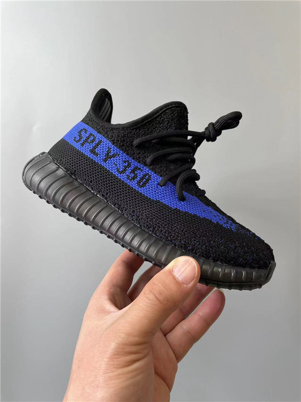 Youth Running Weapon Yeezy 350 V2 Black/Royal Shoes 022 Youth Running Weapon Yeezy 350 V2 Black/Royal Shoes 022