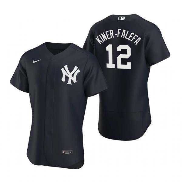 Men's New York Yankees #12 Isiah Kiner-Falefa Black Flex Base Stitched Jersey Men's New York Yankees #12 Isiah Kiner-Falefa Black Flex Base Stitched Jersey