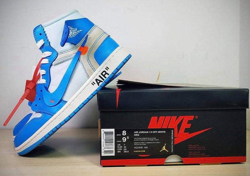 Men's Running Weapon Air Jordan 1 White/Blue Shoes 0258 Men's Running Weapon Air Jordan 1 White/Blue Shoes 0258