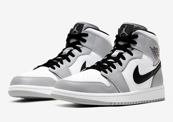 Men's Running Weapon Air Jordan 1 Mid Light Smoke Gray White Shoes 327 Men's Running Weapon Air Jordan 1 Mid Light Smoke Gray White Shoes 327