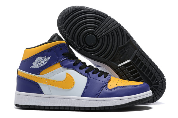 Men's Running Weapon Air Jordan 1 Purple Yellow Shoes 0265 Men's Running Weapon Air Jordan 1 Purple Yellow Shoes 0265