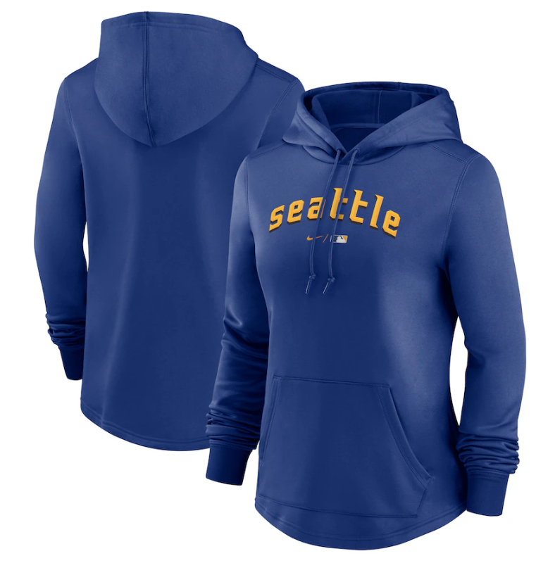 Women's Seattle Mariners Blank Royal 2023 City Connect Hoodie(Run Small) Women's Seattle Mariners Blank Royal 2023 City Connect Hoodie(Run Small)
