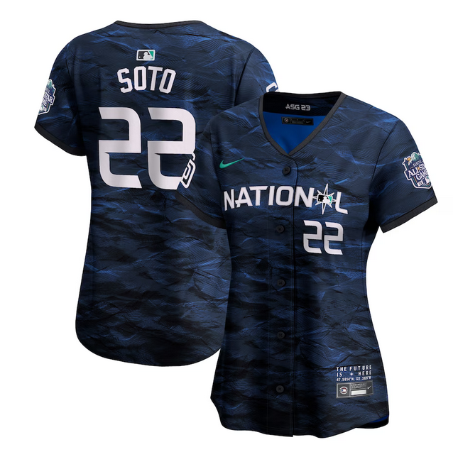 Women's San Diego Padres #22 Juan Soto Royal 2023 All-star Stitched Baseball Jersey(Run Small) Women's San Diego Padres #22 Juan Soto Royal 2023 All-star Stitched Baseball Jersey(Run Small)