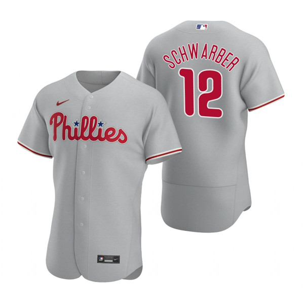 Men's Philadelphia Phillies ACTIVE PLAYER Custom Grey Flex Base Stitched Baseball Jersey Men's Philadelphia Phillies ACTIVE PLAYER Custom Grey Flex Base Stitched Baseball Jersey