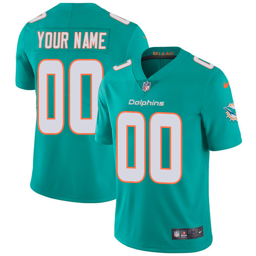 Youth Miami Dolphins ACTIVE PLAYER Custom Aqua Vapor Untouchable Limited Stitched Jersey Youth Miami Dolphins ACTIVE PLAYER Custom Aqua Vapor Untouchable Limited Stitched Jersey