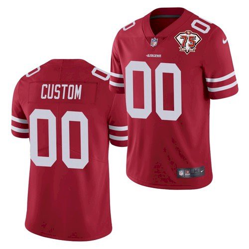 Youth San Francisco 49ers ACTIVE PLAYER Custom 75th Anniversary Red Vapor Untouchable Limited Stitched Jersey Youth San Francisco 49ers ACTIVE PLAYER Custom 75th Anniversary Red Vapor Untouchable Limited Stitched Jersey