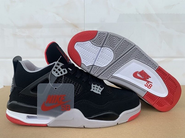 Men's Running weapon Air Jordan 4 x Nike SB Black Shoes 0115 Men's Running weapon Air Jordan 4 x Nike SB Black Shoes 0115