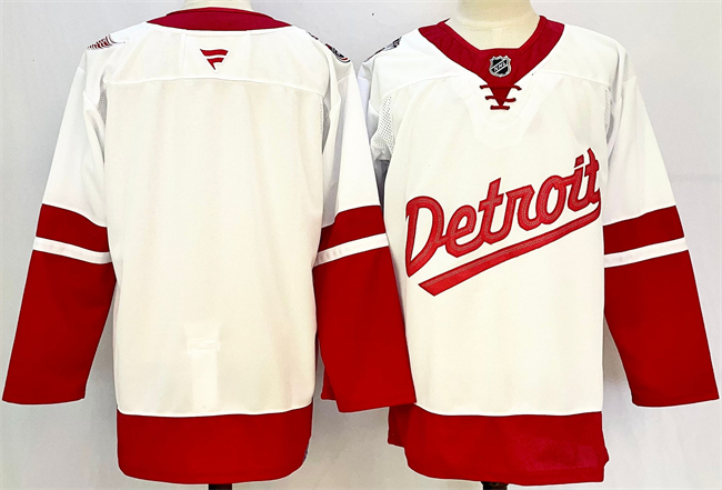 Men's Detroit Red Wings Blank White/Red 2024-25 Stitched Jersey Men's Detroit Red Wings Blank White/Red 2024-25 Stitched Jersey