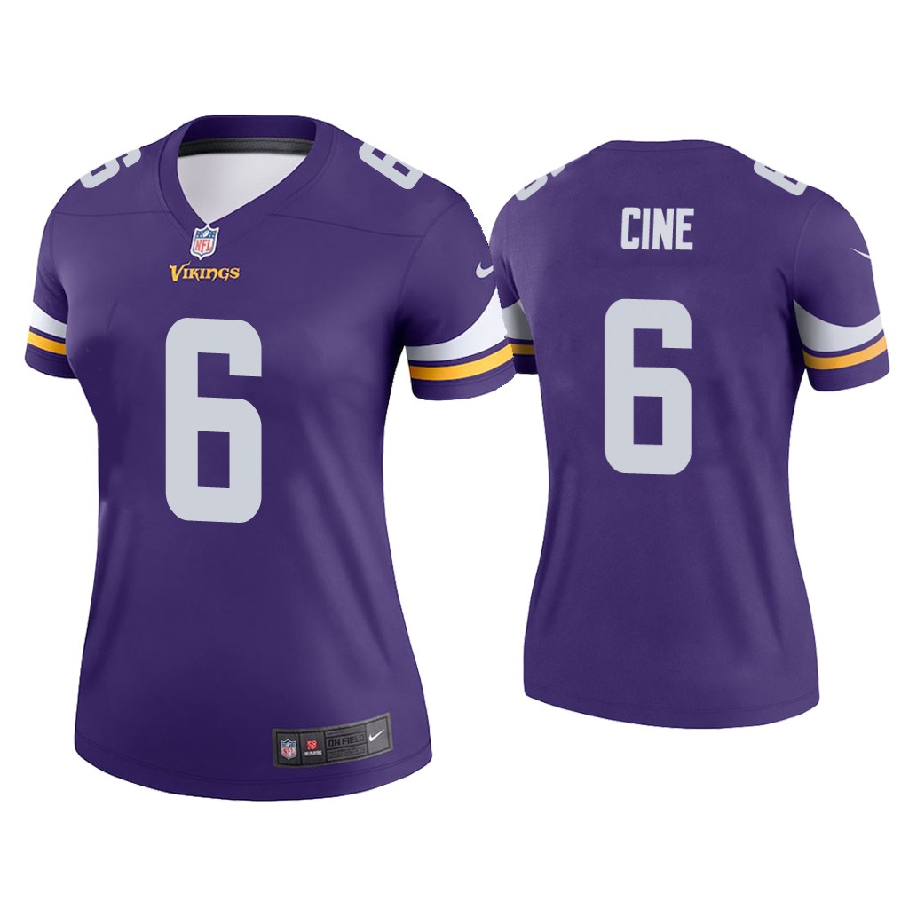 Women's Minnesota Vikings #6 Lewis Cine Purple Stitched Jersey(Run Small) Women's Minnesota Vikings #6 Lewis Cine Purple Stitched Jersey(Run Small)
