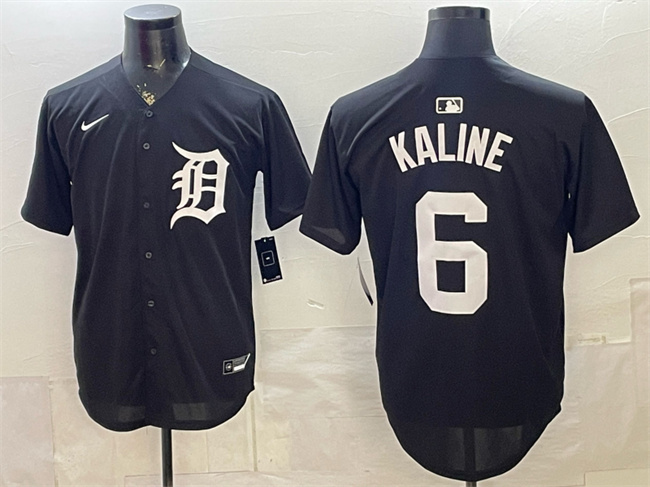 Men's Detroit Tigers #6 Al Kaline Black Limited Stitched Baseball Jersey Men's Detroit Tigers #6 Al Kaline Black Limited Stitched Baseball Jersey