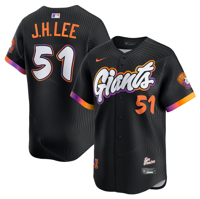 Women's San Francisco Giants #51 Jung Hoo Lee Anthracite 2025 City Connect Limited Stitched Baseball Jersey(Run Small)