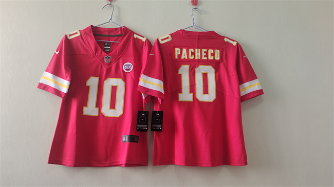 Women's Kansas City Chiefs #10 Isiah Pacheco Red Vapor Untouchable Limited Stitched Jersey(Run Small) Women's Kansas City Chiefs #10 Isiah Pacheco Red Vapor Untouchable Limited Stitched Jersey(Run Small)