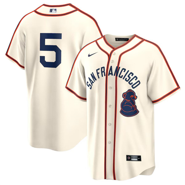 Men's San Francisco Giants #5 Mike Yastrzemski Cream 2024 Rickwood Classic Stitched Baseball Jersey Men's San Francisco Giants #5 Mike Yastrzemski Cream 2024 Rickwood Classic Stitched Baseball Jersey