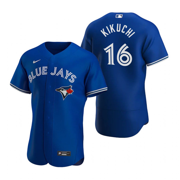 Men's Toronto Blue Jays #16 Yusei Kikuchi Royal Flex Base Stitched Baseball Jersey Men's Toronto Blue Jays #16 Yusei Kikuchi Royal Flex Base Stitched Baseball Jersey