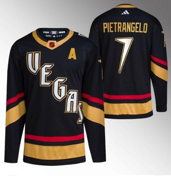 Men's Vegas Golden Knights #7 Alex Pietrangelo Black 2022-23 Reverse Retro Stitched Jersey Men's Vegas Golden Knights #7 Alex Pietrangelo Black 2022-23 Reverse Retro Stitched Jersey