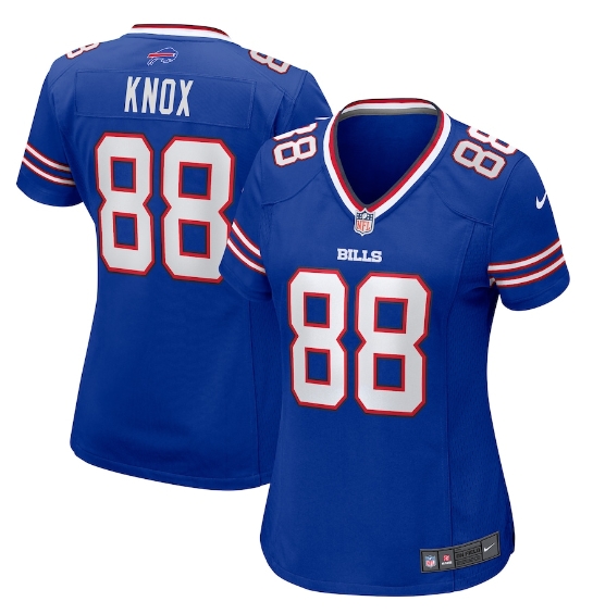 Women's Buffalo Bills #88 Dawson Knox Blue Vapor Untouchable Stitched Jersey(Run Small)